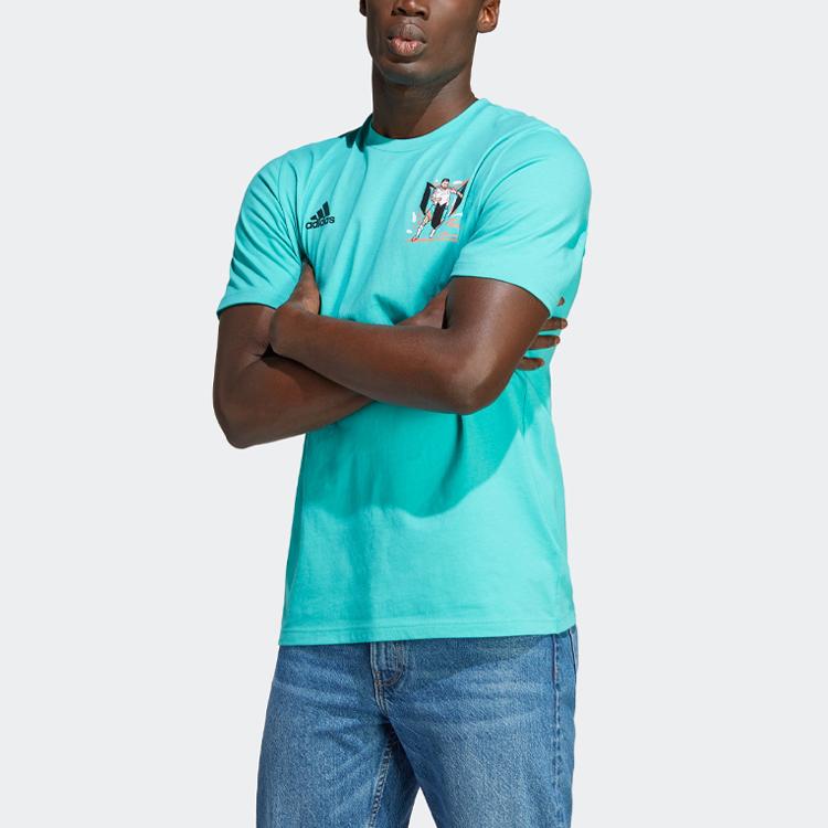Adidas Футболка с изображением иконы Месси, мужская, светло-мятно-зеленая HY8704