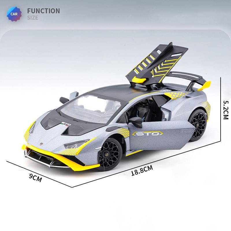 1/24 масштаб Lambor Hurricane STO, игрушечный автомобиль, образец голоса и коллективная игрушка, подарок на день рождения