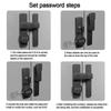 180 Degrees Luminous Door Catch No Punching Door Lock Bolt Password Lock Door Buckle  Hardware