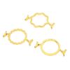 3Pcs 3 Shapes Wax Seal Stamp Rings Gold Wax Seal Stamp Mold Metal Wax Seal Molds  Invitations