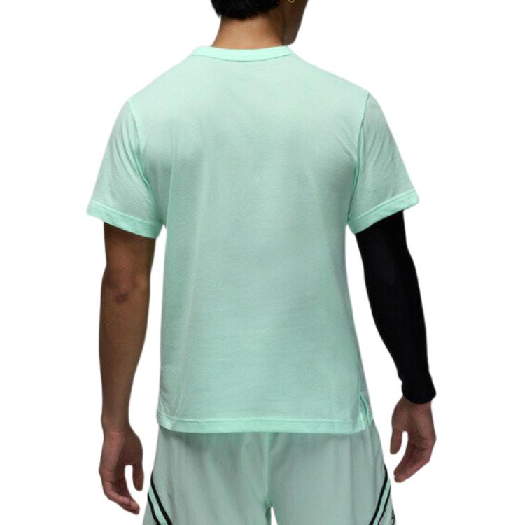 Jordan T Shirts Men's Mint Crew Neck Moderate Straight Fit FN5830-353
