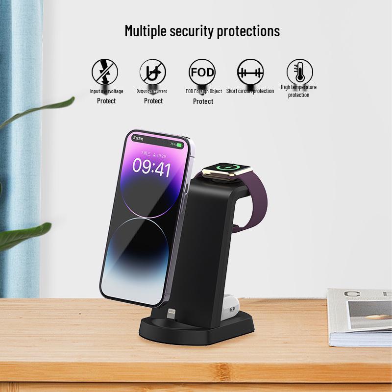 Беспроводная зарядная станция 3-в-1 для iPhone, Apple Watch и наушников