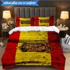 3PCS Spain FC Crest Printed Soft Bedding Set,Including 1pc Duvet Cover And 2pcs Pillowcases Perfect for Bedroom, Dormitory, Fan gift