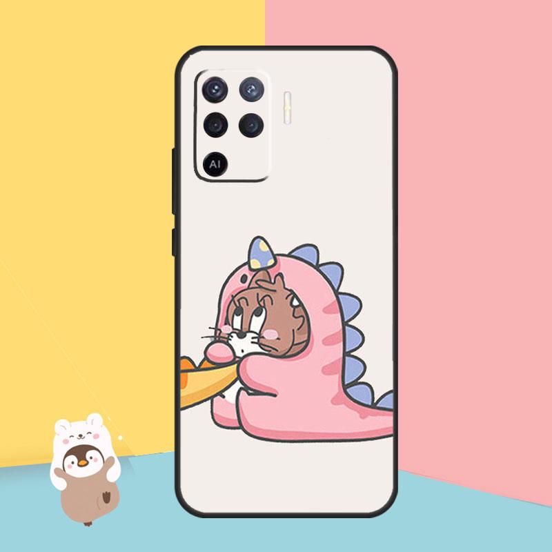 Милый мультяшный чехол с изображением пары динозавров для OPPO Find X5 X3 Lite Pro A15 A16 A52 A72 A5 A9 A31 A53 A83 A93 A54 A74 A94