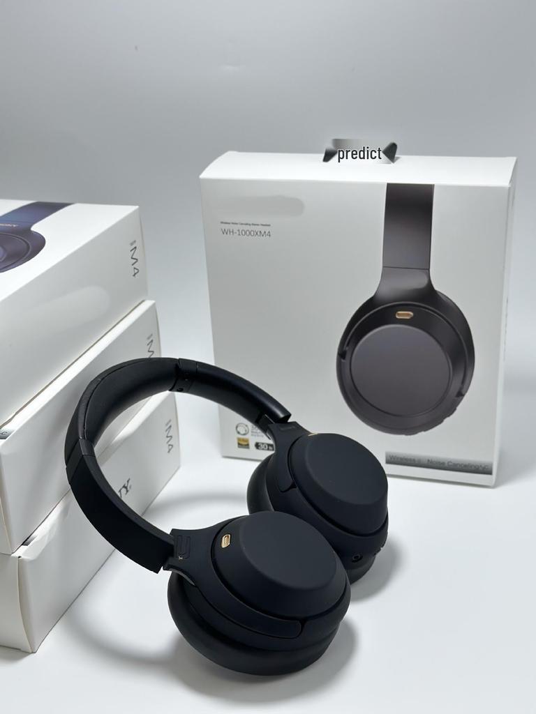 WH1000XM4 Беспроводные Bluetooth-наушники с шумоподавлением, накладные - Новая модель, Стерео, Беспроводные, Идеально подходят для спорта и звонков