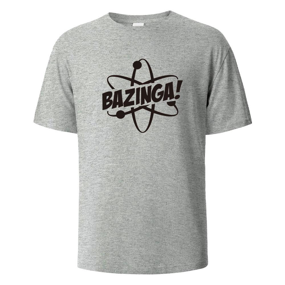 Bazinga Print T-Shirt Summer Tees For Men Women 100% Cotton O-neck Oversize Casual Short sleeved Tops