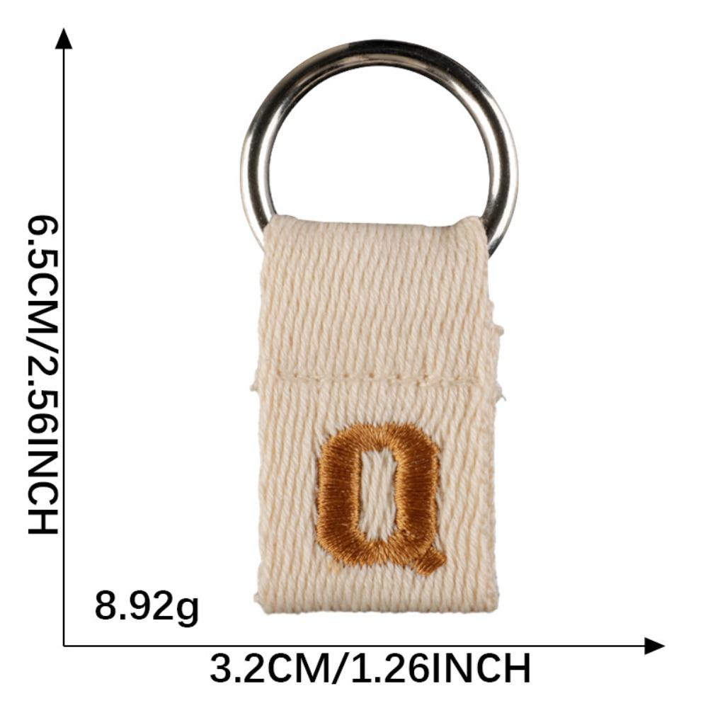 Embroidery 26 Letter Key Chain Key Ring Business Key Holder Creative Alphabet Car Key Buckle  Man