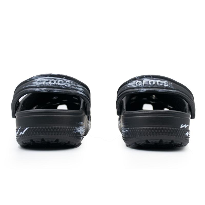 Crocs Classic Clog Devil Smiley EVA Graffiti Comfortable Versatile Hole Shoes Unisex Black