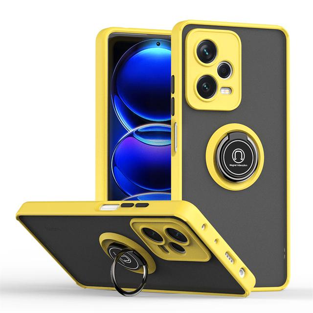 Для Xiaomi Redmi Note 12 Pro 5G чехол с металлическим кольцом и магнитным держателем, защитный чехол Phoen для Redmi Note 12 Pro + Plus, задняя крышка-подставка