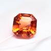 4.23 Ct Natural ORANGE Sapphire CERTIFIED Square Cut Gemstone Free Delivery