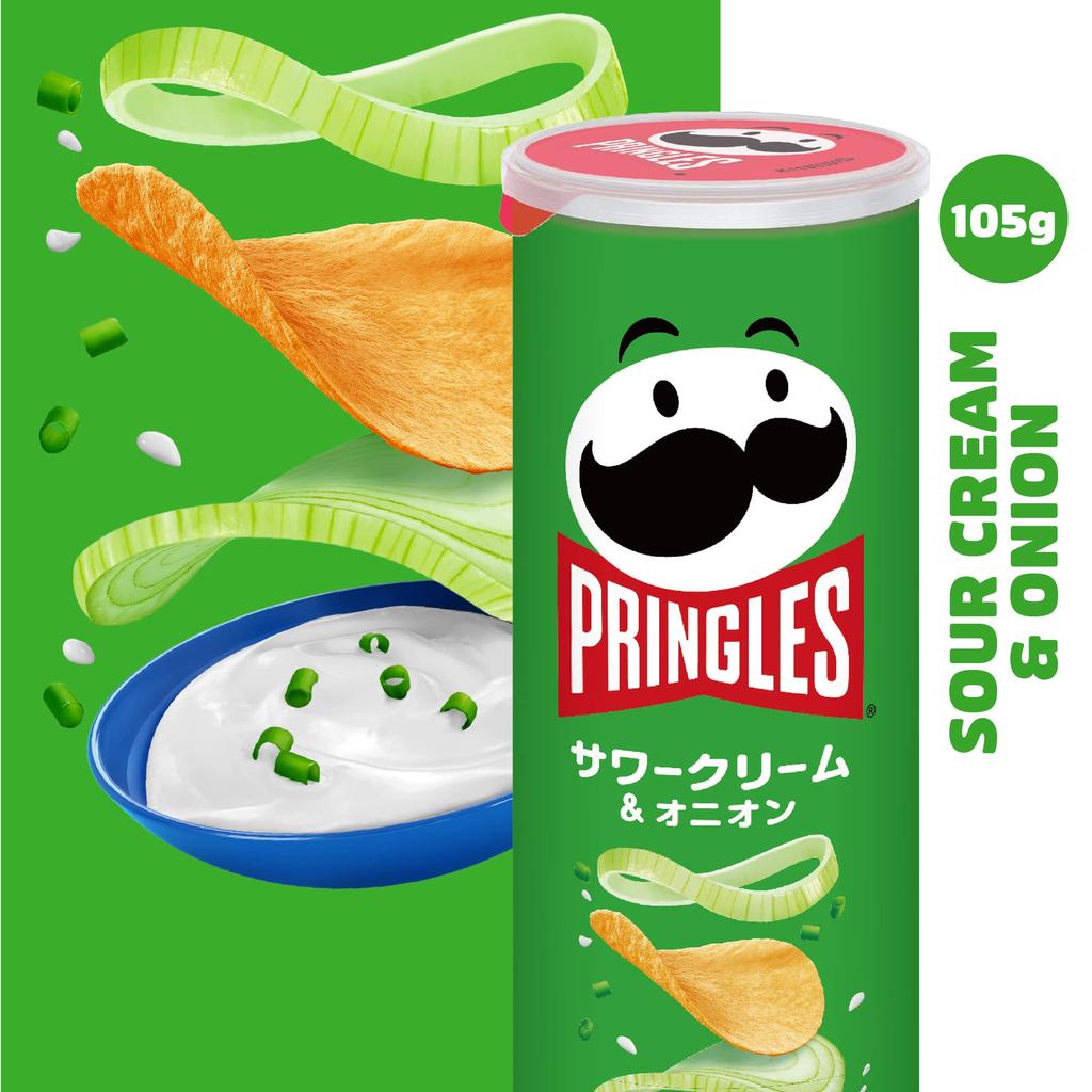 Pringles Kellogg Pringles Sour Cream & Onion M банка 105 г x 8 шт.
