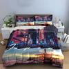 Japan Landscape Art Prints Bedding Set with 1 Duvet Cover 2 Pillowcases Single Double King Queen, Gift