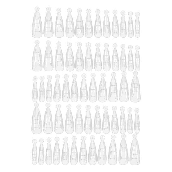 60 шт., искусственные кончики для ногтей, градуированные наращивание ногтей, прозрачная форма гроба, быстрое наращивание, формы для ногтей для маникюра