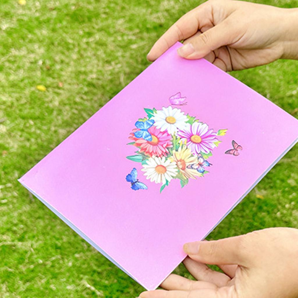 Intricate Handmade 3D Daisy Card Bright Daisies 3D Surprise Card Greeting Card for Birthday Christmas Mother Day