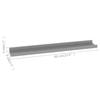 VidaXL Wall Shelves 4 Pcs Grey 60x9x3 Cm