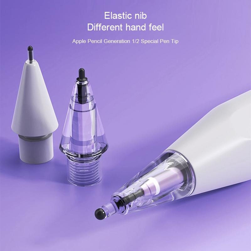New Pencil Tips 4B 2B HB For Apple Pencil 1/2 Gen Replacement Crystal Diamond Tips Anti-wear Stylus Pen Tips Elastic Nib Durable