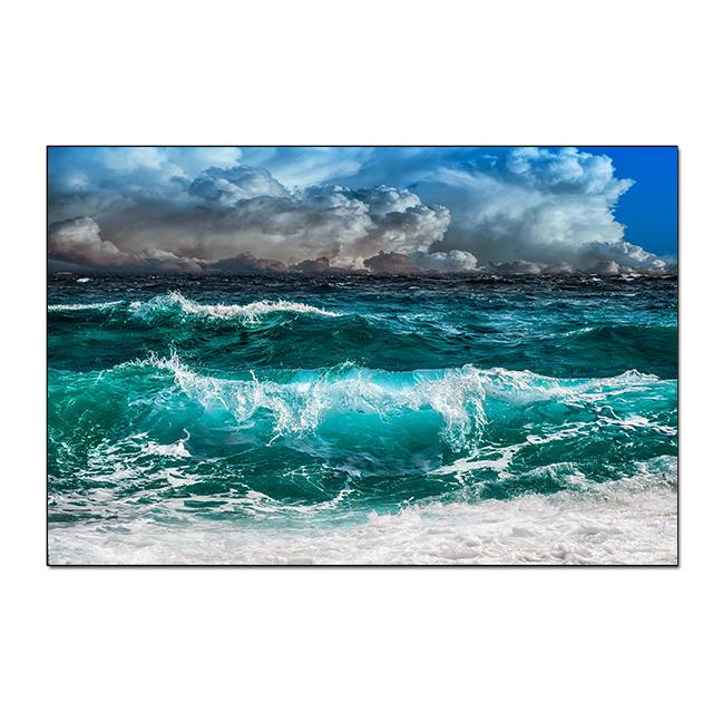 Восход солнца морской пейзаж пляж холст живопись современные постеры и принты Cuadros настенные художественные фотографии гостиная домашний декор без рамки без рамки