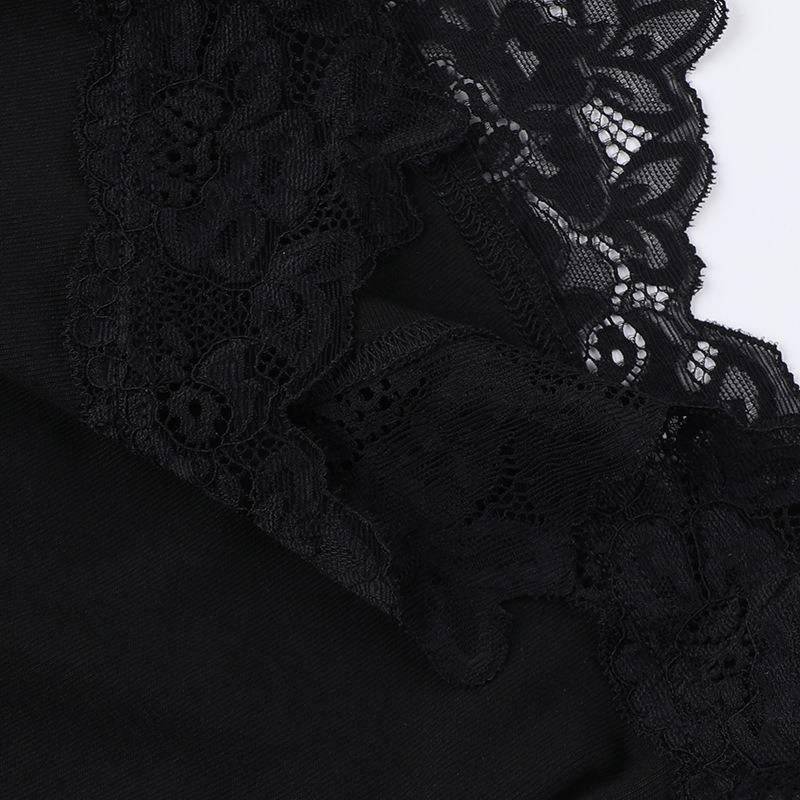 AltGoth Gothic Punk Майки женские Уличная одежда Harajuku Y2k Grunge Graphic Bat Printed Кружевной пэчворк Укороченный топ с цепочкой Femme