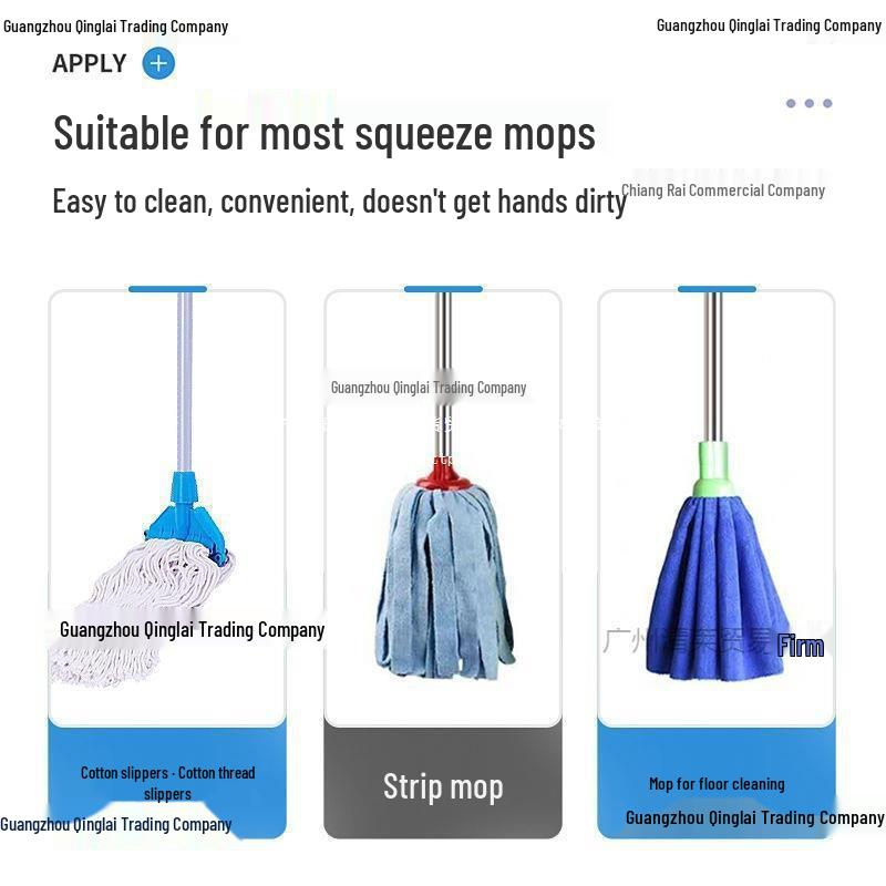 Single Bucket Mobile Mop Cart with Squeeze Feature