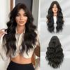 Black Curly Wig for Women - Curtain Bangs Daily Full Cap, Quick Beauty High Quality, Synthetic Heat Resistant Fiber Voluminous