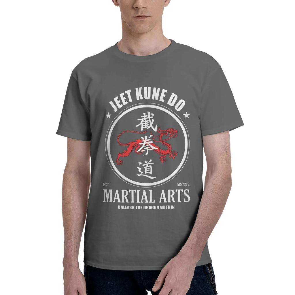 Раскрой Дракона Внутри Jeet Kune Do Сила Дракона 100% Хлопок Футболка Мужская Мода Футболки Мужские С Круглым Вырезом Короткий Рукав S6XL