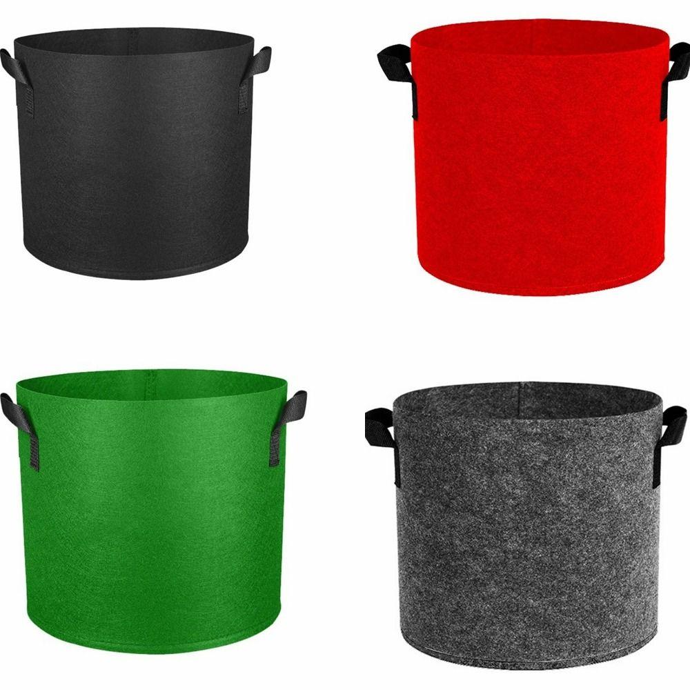 Foldable Grow Bags Thickened Fabric Pots Plant Growing Felt Grow Bags  Tree Planting