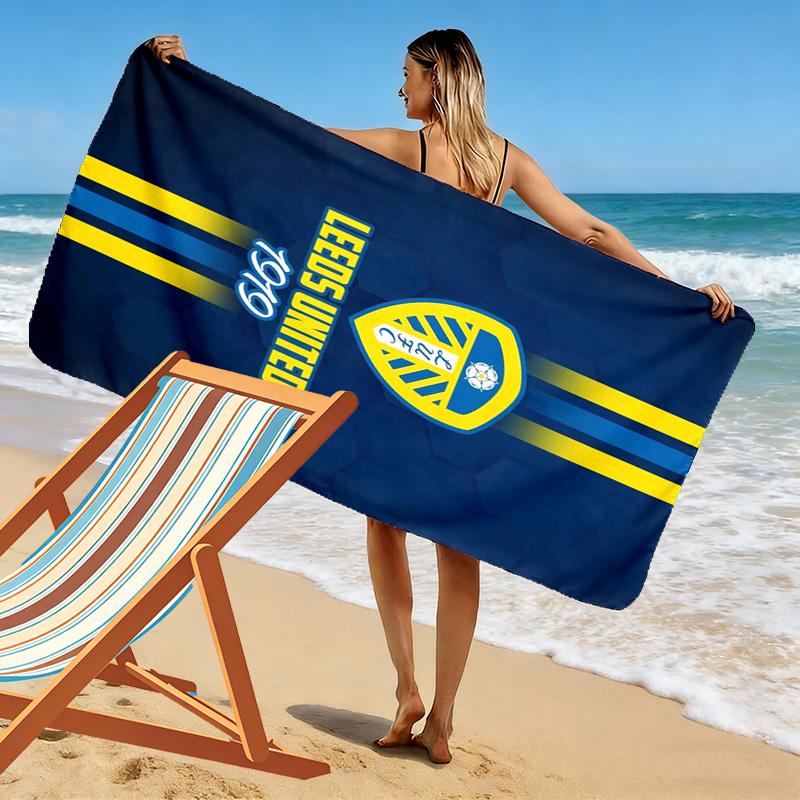 Пляжное полотенце с принтом LUFC, Большое мягкое быстросохнущее полотенце для пляжа, кемпинга, плавания