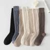 Wool Cashmere Long Socks Women Stockings Autumn Winter Thick Warm Knee Socks Women Solid Color School Girls Thigh High Stockings