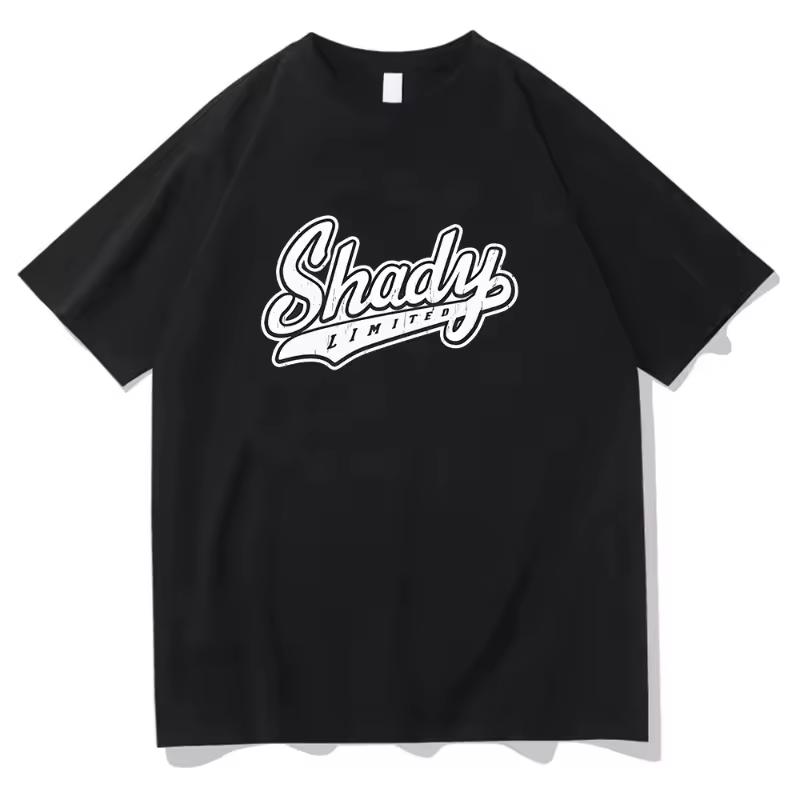 Eminem Shady T-Shirt Rapper Music Gift for Fan T shirts Men Women Round Neck Short Sleeve Streetwear High Quality Cotton Clothes