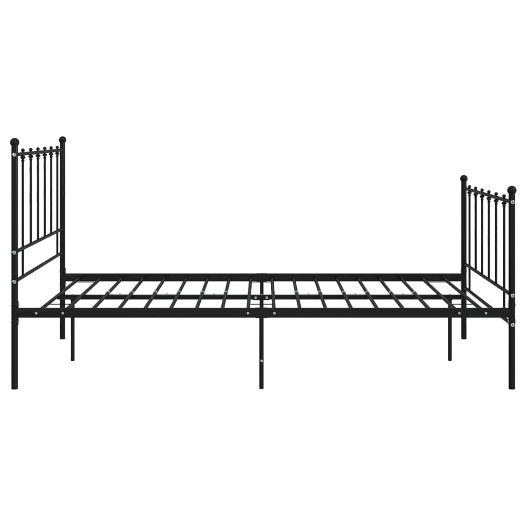 Bed Frame in Black Metal 120 x 200 cm