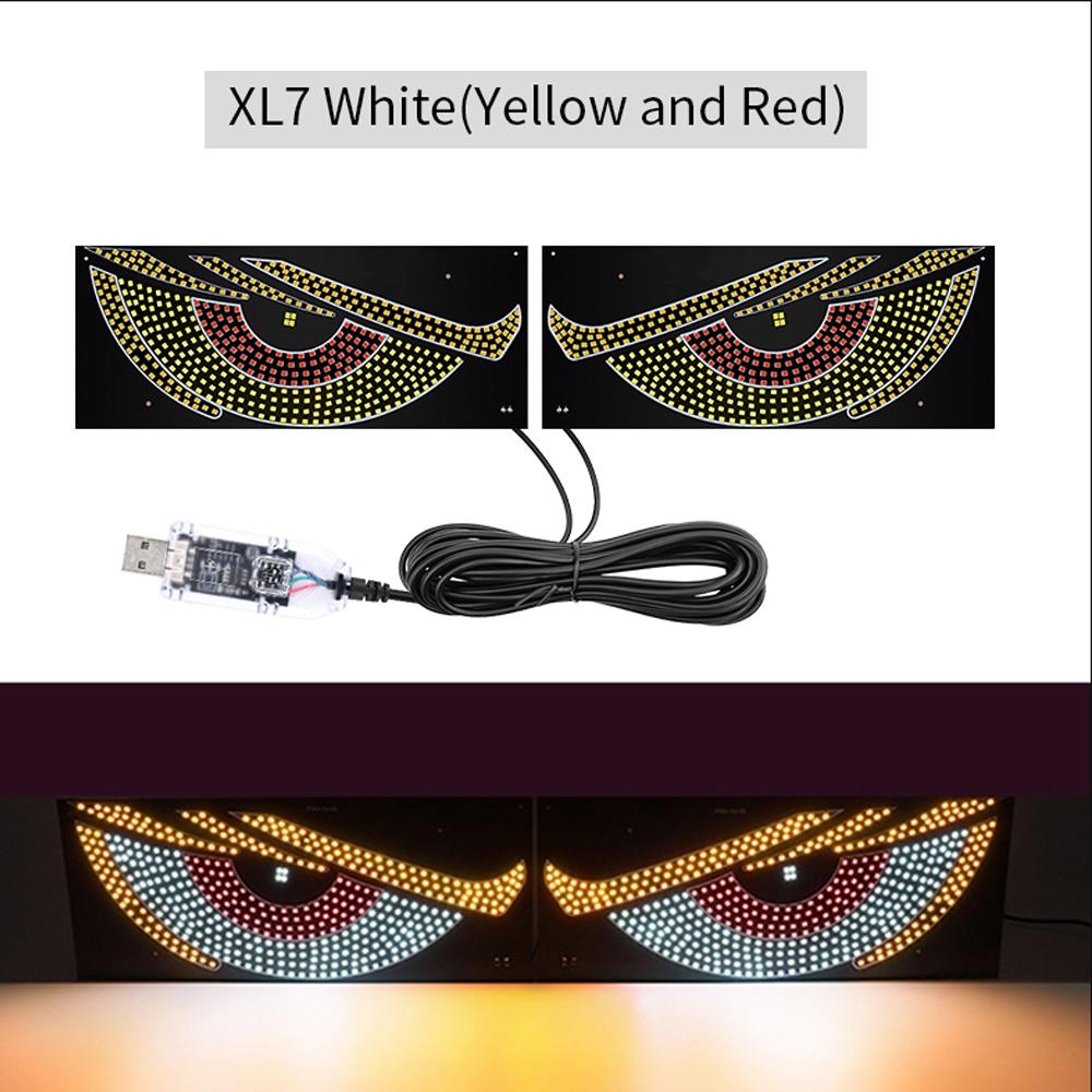 5V USB Windshield Dynamic LED Light Blinking Demon Eyes Lamp Plug & Use For Front & Rear Window 12V-36V Car Truck Decorate Light