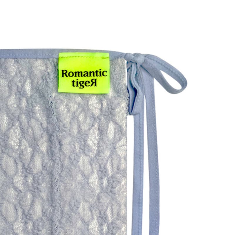 Романтичные чулки до колена с тигровым кружевом и лентой (голубое небо)