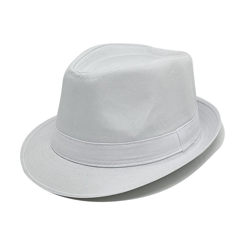 Панама Однотонный Топпер Джазовая Шляпа Солнцезащитная Шляпа Мужская Женская Пара Пара Британская Солнцезащитная Шляпа