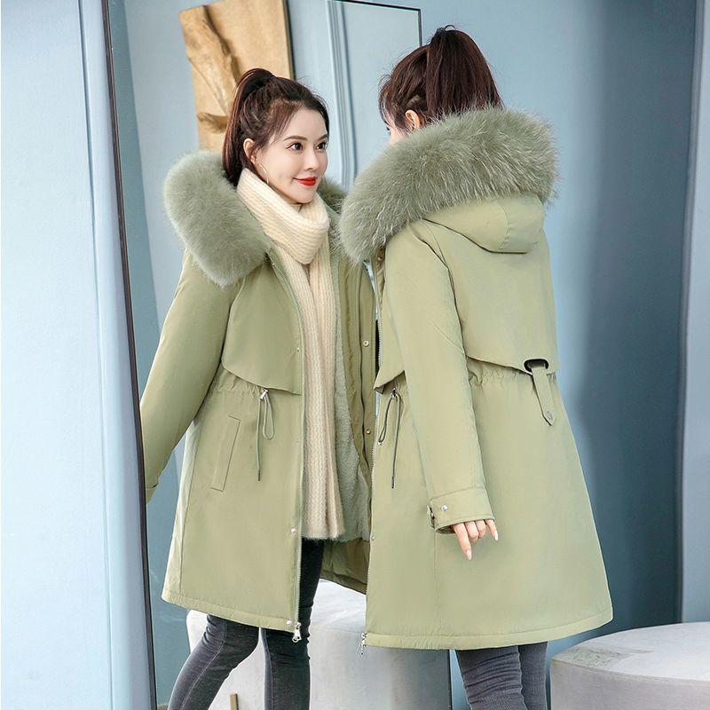 Fleece and Thicker Pie Overcome Women's Medium and Long Coats, Winter Down Cotton Coats, New Cotton Coats In Winter