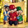 Alvin Chipmunks Theme Printed Blanket Perfect For Couch Bed Travel Outdoor Use Machine Washable Cozy Durable