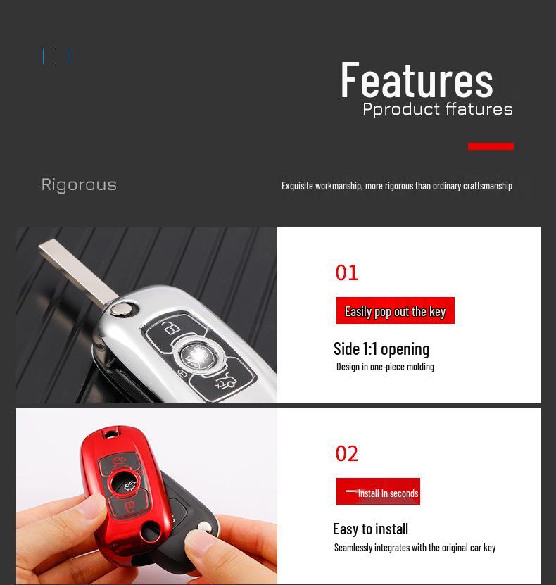 Buick Verano Pro Key Cover for 18/20 Models - Premium Protective Case with Buckle for Men & Women