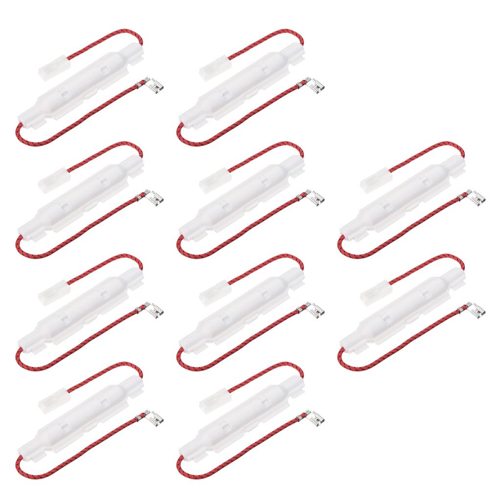Упаковка из 10 предохранителей для микроволновой печи 5 кВ/0,85 А Страховка для печи Аксессуар для микроволновой печи Пластиковая текстура Легко использовать Кабель