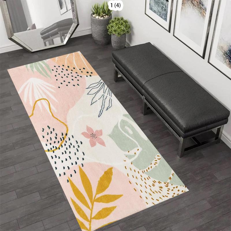 Modern Tropical Botanical Pattern Area Carpet Mat Rug Home Decoration Contemporary Entryway Floor Rug Carpets for Living Room