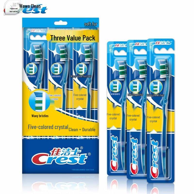 Crest Разноцветные Мягкие Зубные Щетки с Кристаллами