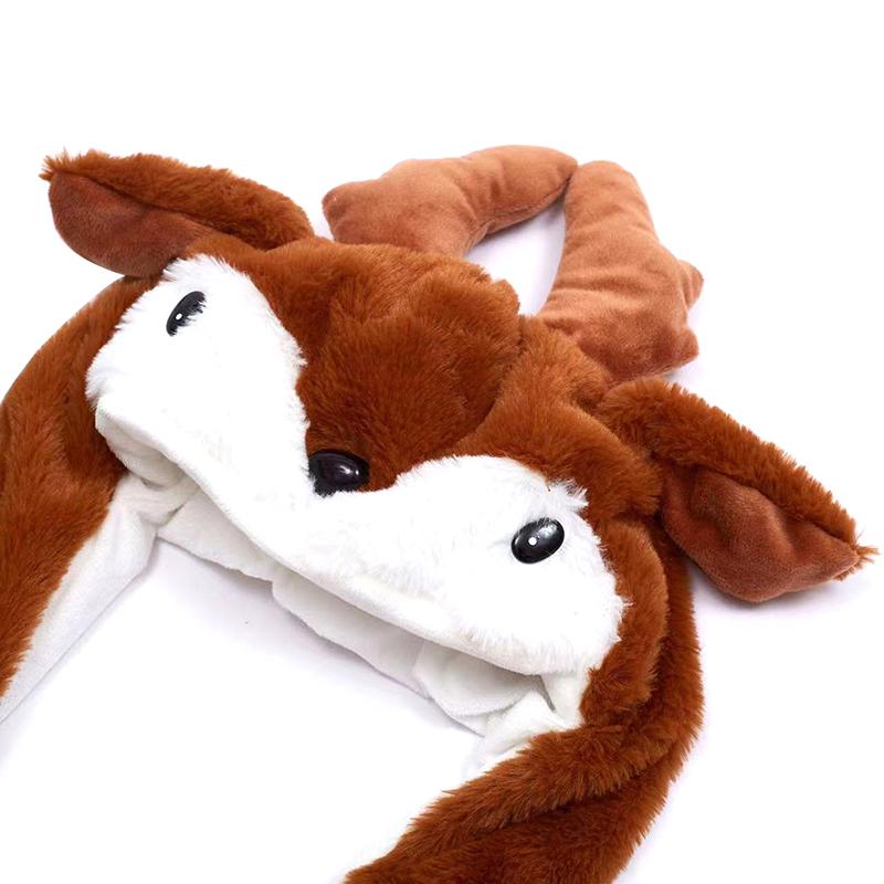 Забавные рождественские плюшевые шапки на Хэллоуин, олень, тыква, Санта-Клаус, привидение, животные, уши, движущиеся плюшевые шапки для мальчиков и девочек, праздничные подарки