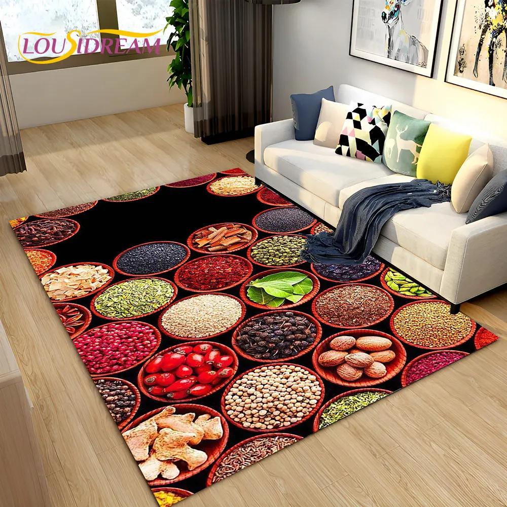 Коврик для овощей, специй, фруктов, приправ, коврик для гостиной, спальни, дивана, коврик для кухни, декор для кухни, нескользящий напольный коврик