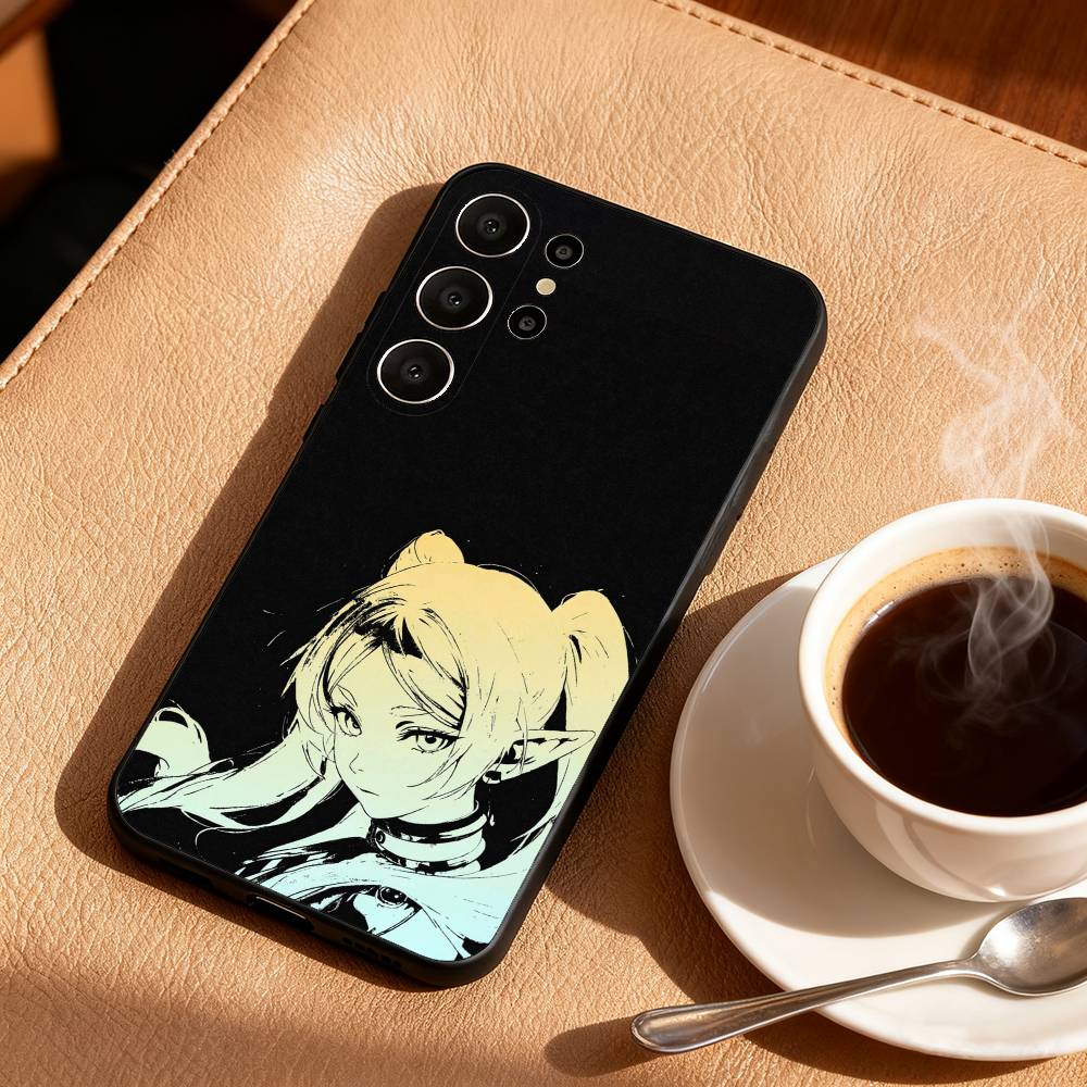 Чехол для телефона S-Sousou No F-Frieren для Samsung S26,S25,S24,S21,S22,S23,S30,Ultra,S20,FE,Lite,10,9, Черный чехол