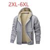 Осень и Зима Большой Размер 6XL Шерсть Ягненка Толстое Пальто Кардиган С Капюшоном Шерсть Ягненка Повседневный Свитер