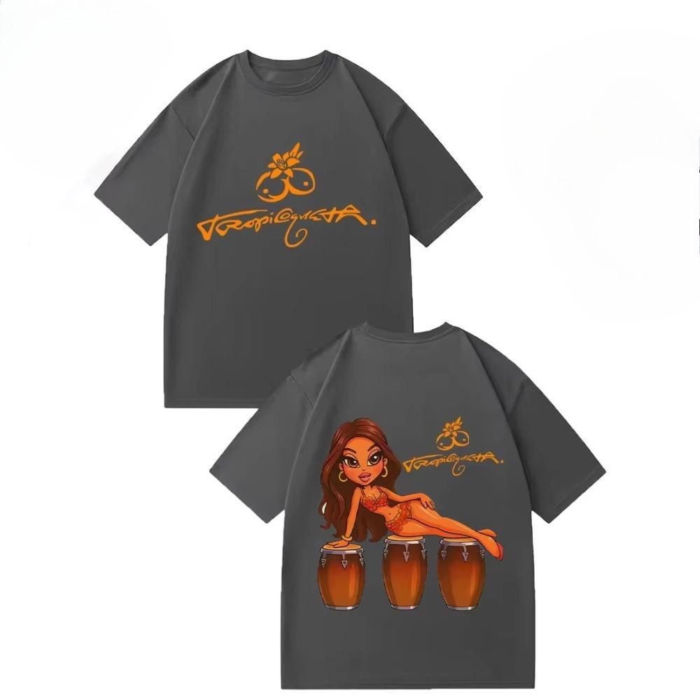 Karol G Tropicoqueta 2026 Album Merch Graphics Tshirts Men Women Fashion Vintage Tshirts Casual pure Cotton Short Sleeve Top
