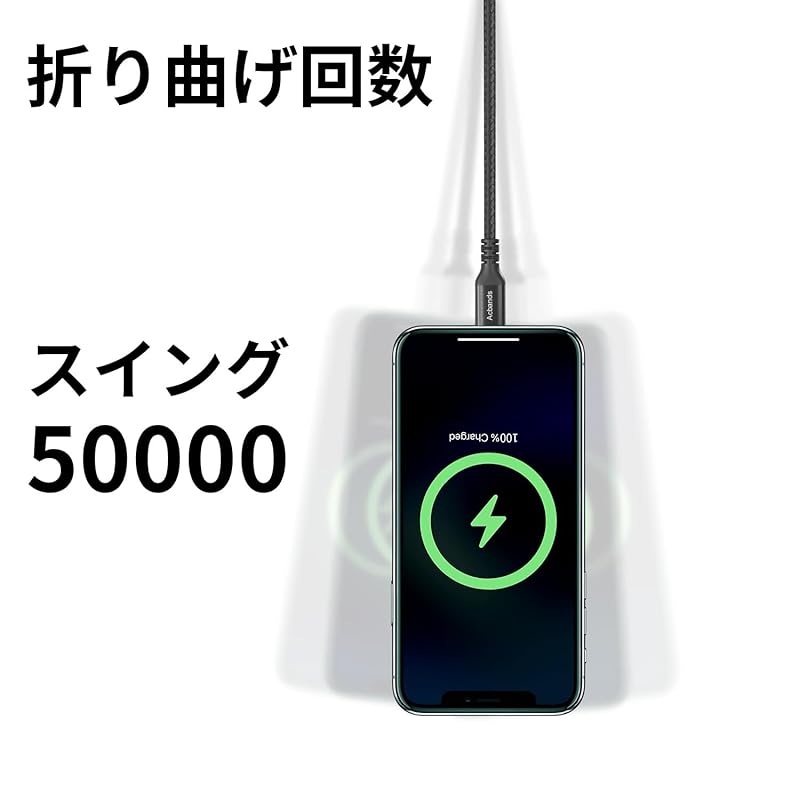 Кабель Acbands USB Type C, совместимый с PD, 100 Вт/5 А, передача данных 480 Мбит/с [1,5 м / черный], сверхбыстрая зарядка, прочный плетеный кабель USB-C и USB-C Taipushi