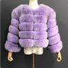 European and American new imitation fur jacket imitation fox fur jacket short women's clothing long-sleeved winter coat long-haired splicing