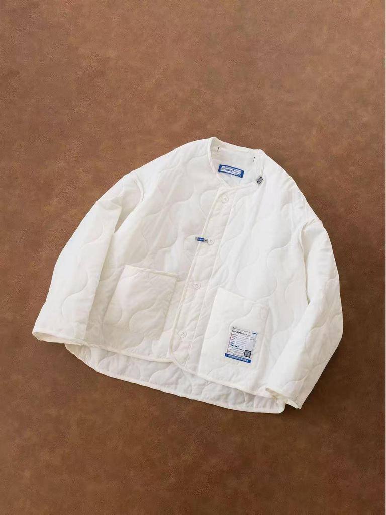 Легкая хлопковая куртка Yohji Yamamoto без воротника для улицы