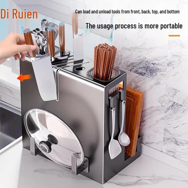 Di Ruien 304 Stainless Steel Kitchen Knife & Utensil Organizer