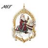 Xmas Party Decorations Santa Riding Horse Christmas Ornament, Acrylic Hanging Pendant with String, Garden Ornaments Festive Tree Decor for Living Room