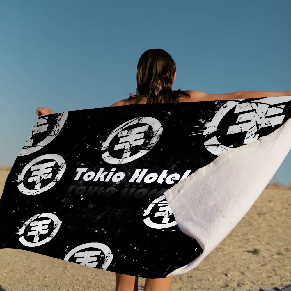 Полотенце для пляжа группы Tokio Hotel Цветные банные полотенца для девочки Микрофибра Быстросохнущее Индивидуальное Песочное пляжное полотенце Полотенце для йоги, спа, спортзала, бассейна